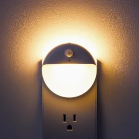 2 Pack Plug in Night Light with Motion Sensor and Dusk to Dawn Sensor, Stepless Dimming, Warm White LED Nightlight with 3 Lighting Ways for Bathroom, Bedroom, Kitchen, Gifts for Kids, Adults