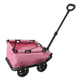 4-Wheel Foldable Dog Carts Portable Baby Baby Pet Cat Dog Carry Dog Buggy 51X35X23cm Dog Carts for Dog Cats and Other Small Animals