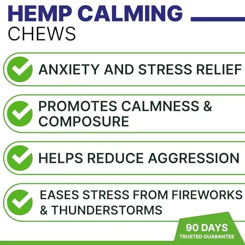 Advanced Hemp Hip & Joint Supplement for Dogs - Glucosamine for Dogs - Dog Joint Pain Relief Treats - Chondroitin Turmeric MSM Hemp Oil - Hemp Treats for Joint Health - Peanut Butter-240Сt