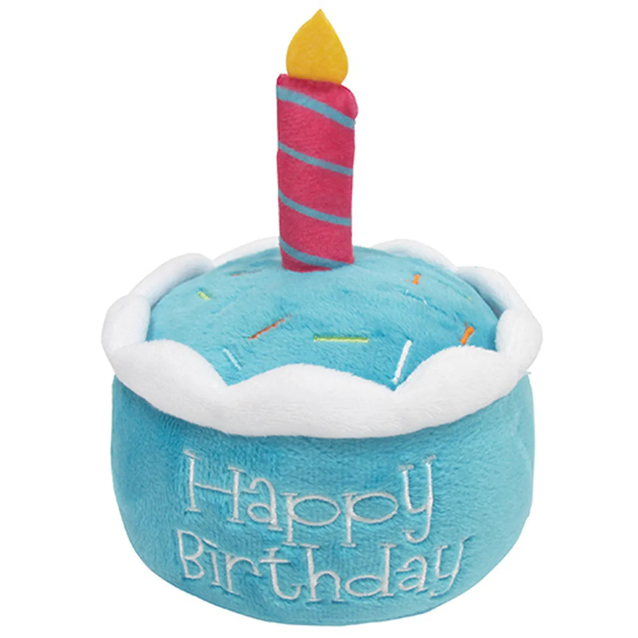 birthday cake plush toy - blue