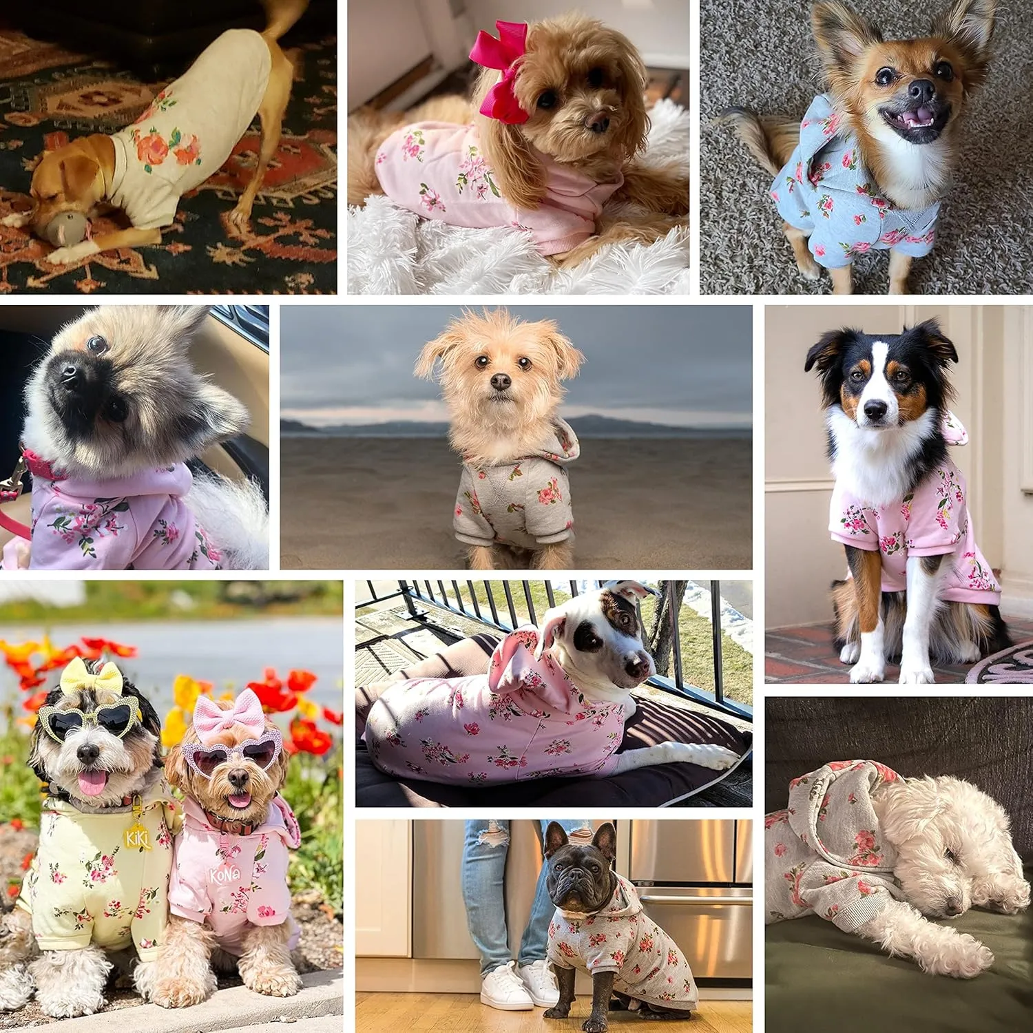Blueberry Pet Christmas Sweater Dog Pajamas - Pink Hoodie, 18" Back Length, Fleece for Small Dogs Girl, Large Hoodies for Female Dogs - Award-Winning Pet Brand