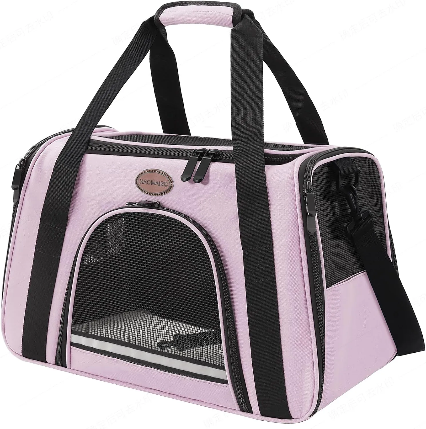 Cat Carrier Dog Carrier Pet Carriers for Medium Small Cats Dogs Puppies up to 15 Lbs,TSA Airline Approved Small Dog Cat Carriers Soft Sided,Collapsible Travel Puppy Carrier (Pink, Medium)