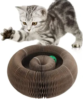 Cat Grinding Claw Scratching Board,Foldable Corrugated Paper Cat Scratching Cardboard Cat Scratcher Toy Interactive Scratcher Cat Toy for Cats