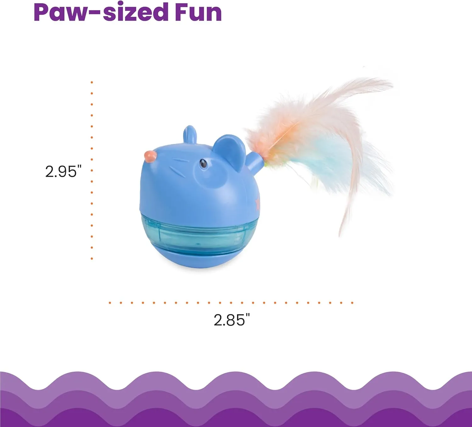 Catstages Hunt 'N Swat Treat Tumbler Interactive Treat-Dispensing Cat Toy, Pink