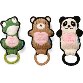 Corduroy Animal Squeaky Plush Toy