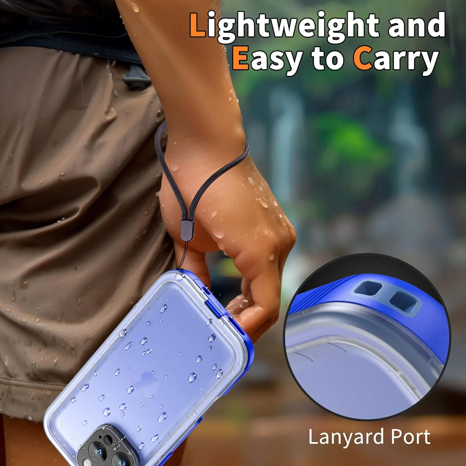 Cozycase for iPhone 16 Pro Max Case Waterproof - 360 Heavy Duty with Screen/Camera Protector Shockproof IP68 Underwater Dustproof Water Shock Proof Full Body/Front and Back Case Blue/Frosted Clear