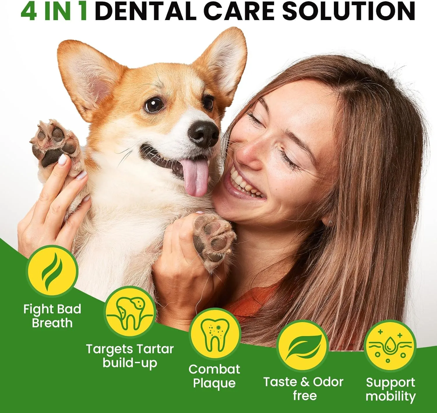 Dog Breath Freshener  Enzymatic Dog Dental Water Additive for Teeth Claning  Freshens Breath & Reduces Tartar  Easy Dog Mouthwash Cleaner for Teeth & Gums  No Brushing Needed, Uncented, 16oz