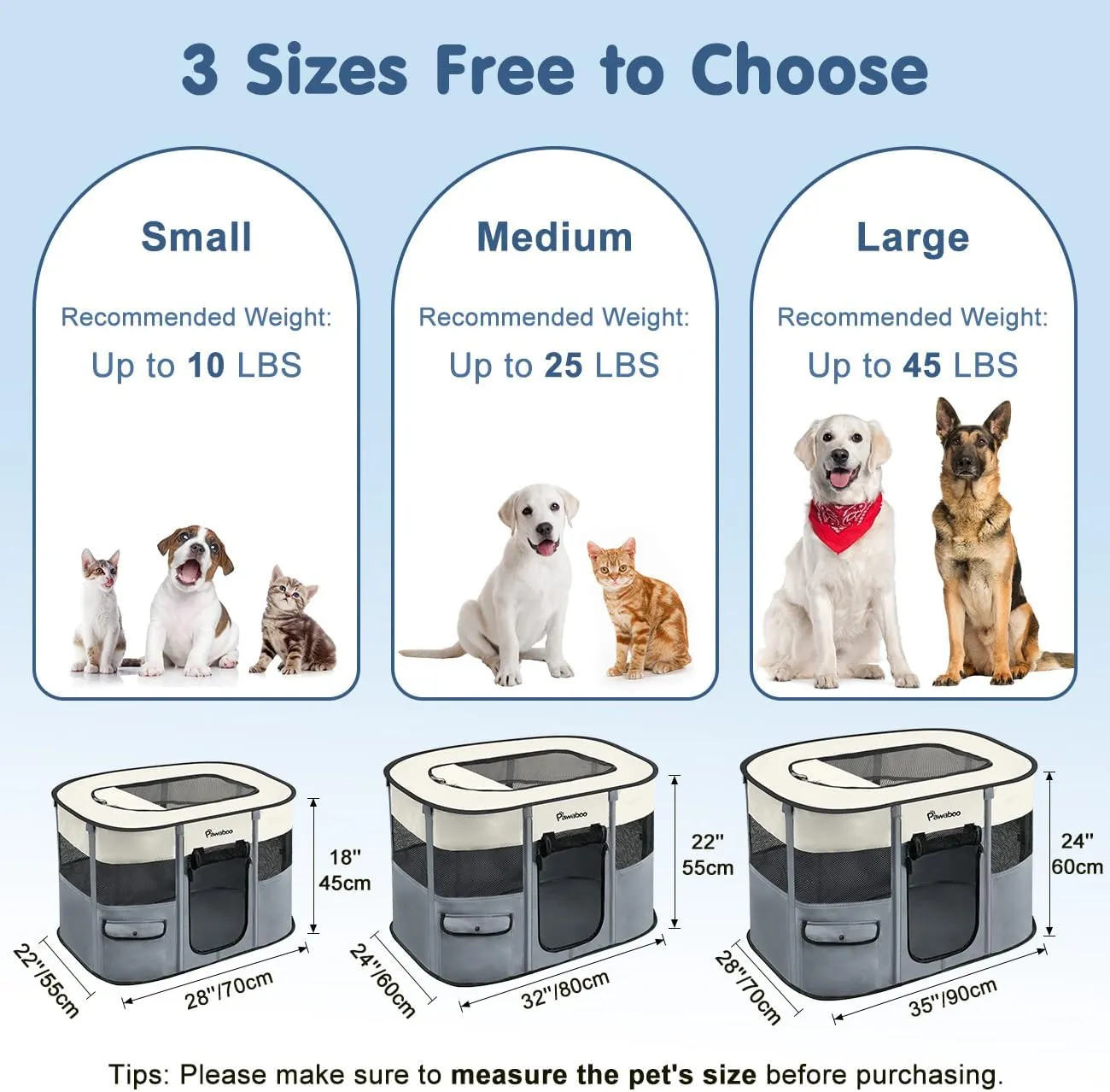 Dog Playpen, Portable Pet Playpen Cat PlayPen, 600D Oxford Dog Kennel Tent Crate, Waterproof&Breathable, Indoor Outdoor Travel Camping Use for Medium/Large Breed with Carrying Case Folding Bowl,L,Gray