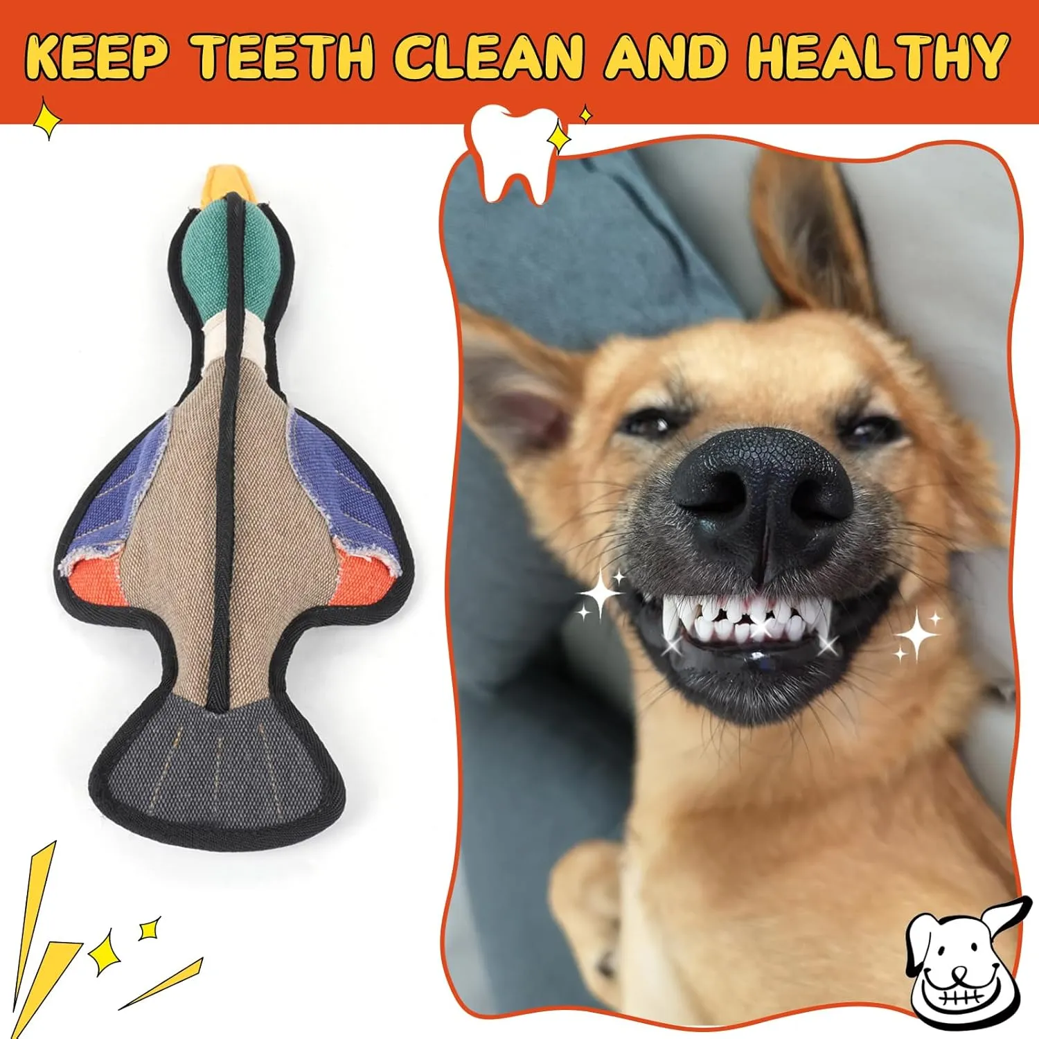Durable Dog Toys for Aggressive Chewers, Plush Dog Toy to Keep Them Busy, Squeaky Dog Toys for Puppies Small Medium Large Dogs