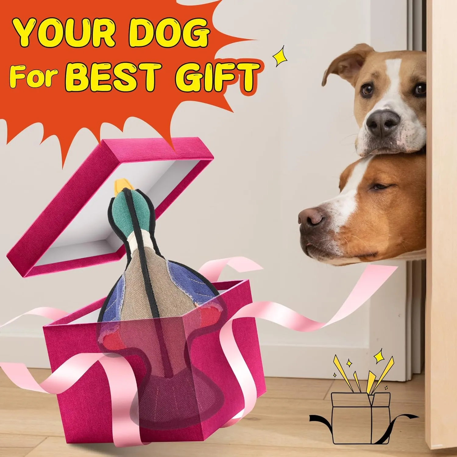 Durable Dog Toys for Aggressive Chewers, Plush Dog Toy to Keep Them Busy, Squeaky Dog Toys for Puppies Small Medium Large Dogs
