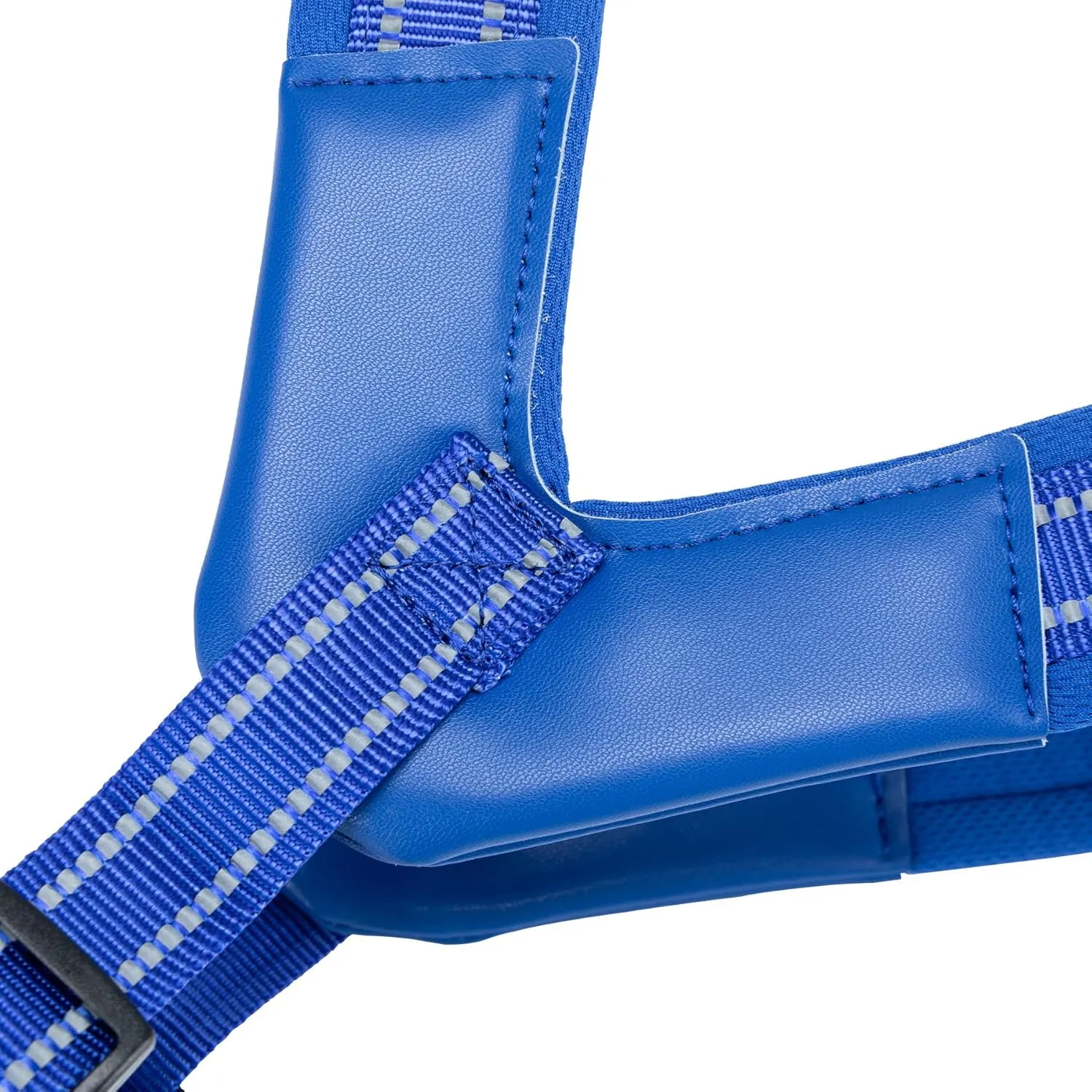 EXCELLENT ELITE SPANKER No Pull Dog Harness Step-in Adjustable Reflective Vest Soft Padded Easy Pet Chest Strap with Leash Clips for Small Medium Large Dogs Walking Training(Blue-L)