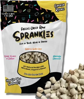 Freeze Dried Dog Food for Small & Large Dogs, 16 Oz (500 Pieces) Chicken Dog Food Toppers for Picky Eaters, USA Made- Grain Free & All Natural Freeze Dried Treats Made with 96% Meat Organs