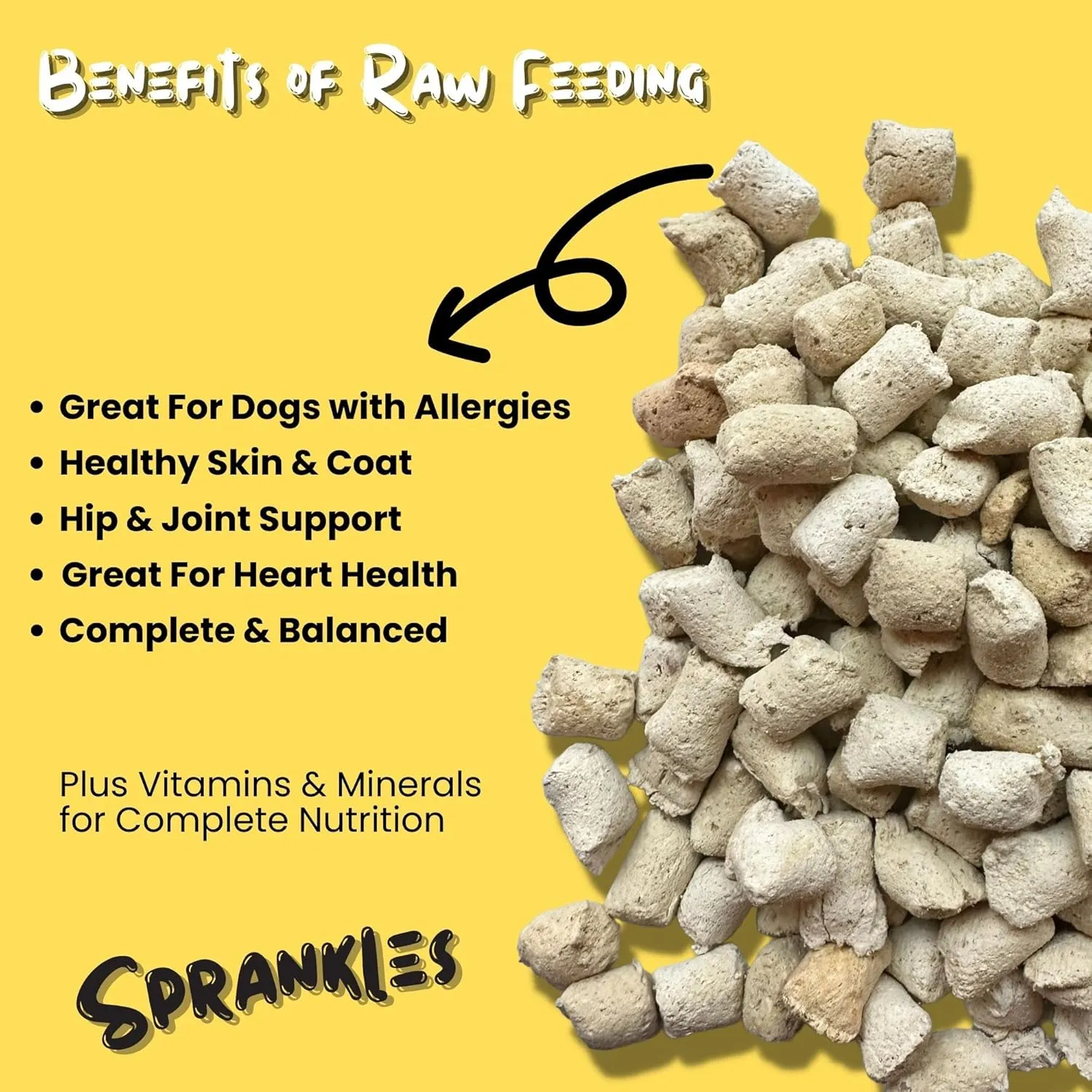 Freeze Dried Dog Food for Small & Large Dogs, 16 Oz (500 Pieces) Chicken Dog Food Toppers for Picky Eaters, USA Made- Grain Free & All Natural Freeze Dried Treats Made with 96% Meat Organs
