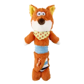 GiGwi Shaking Fun Series Fox Squeaky Crinkle Dog Toy for Medium and Large Dogs