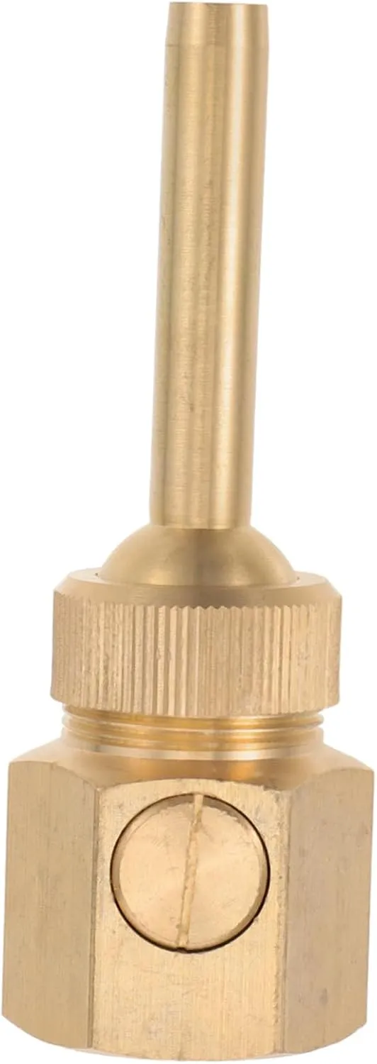 Kisangel Copper Fountain Nozzle with Valve Adjustable Multi Directional Spray Head for Garden Water Feature Durable Brass Construction for Laminar Flow and Stunning Displays