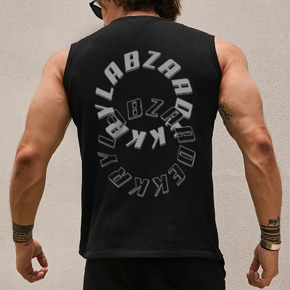 Lettered Double Circle Sports Vest