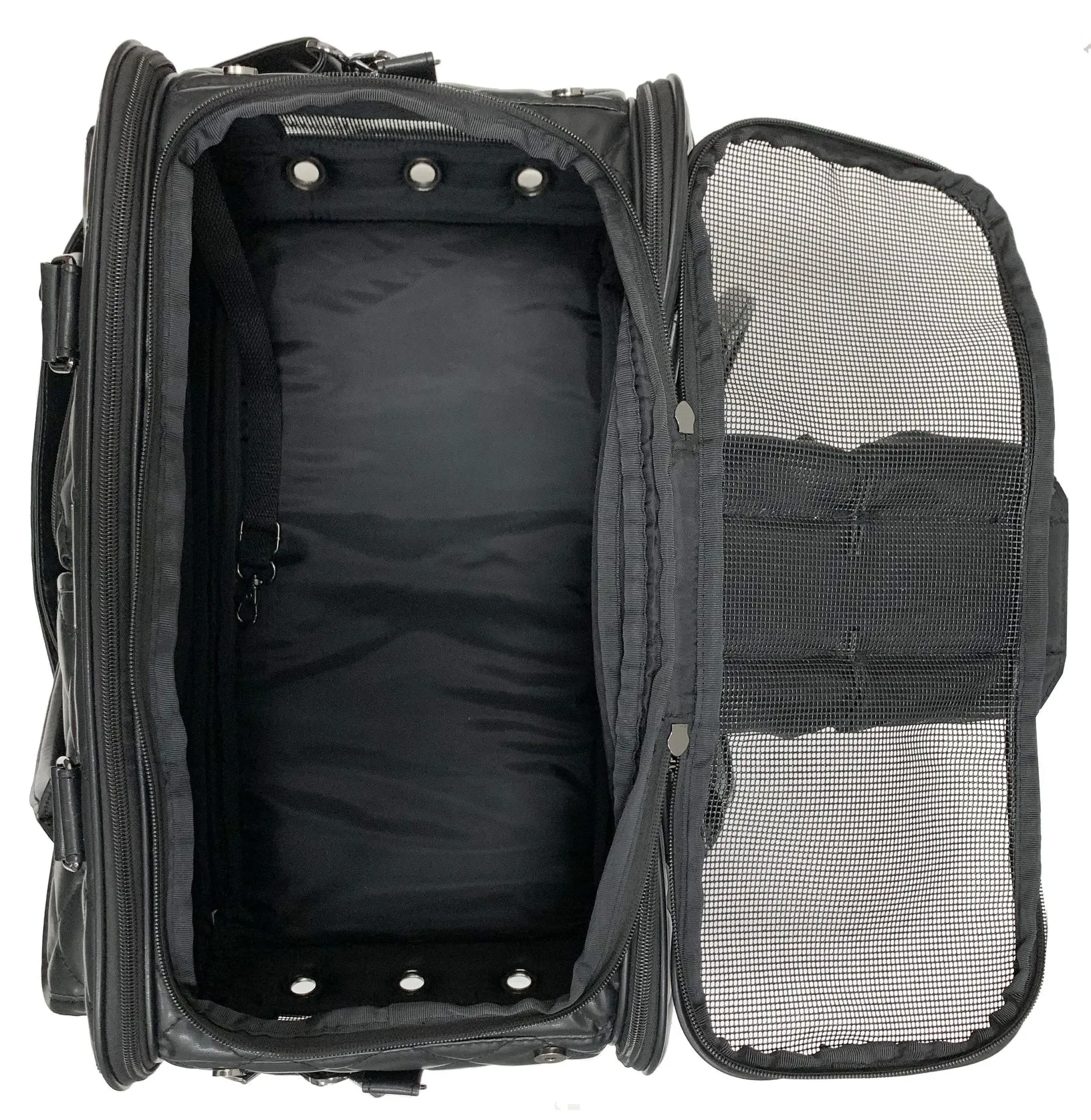 Luxury Black Quilted Dog Carrier