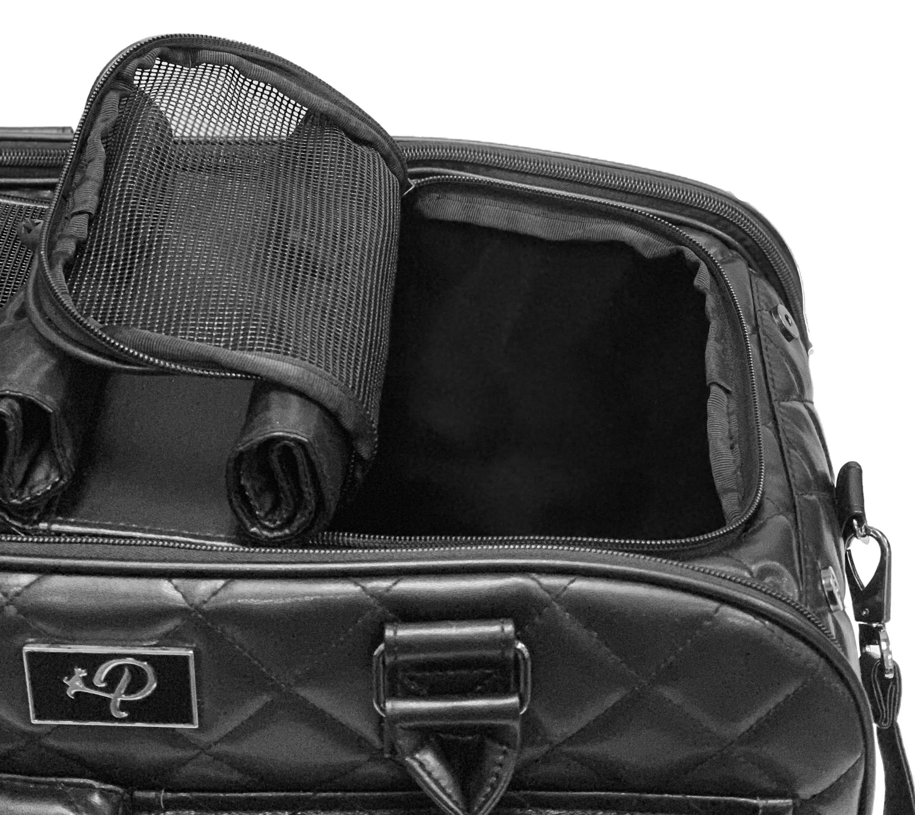 Luxury Black Quilted Dog Carrier