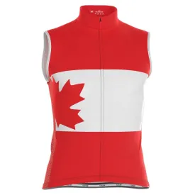 Men's Canada Maple Leaf National Flag Sleeveless Tech Cycling Jersey