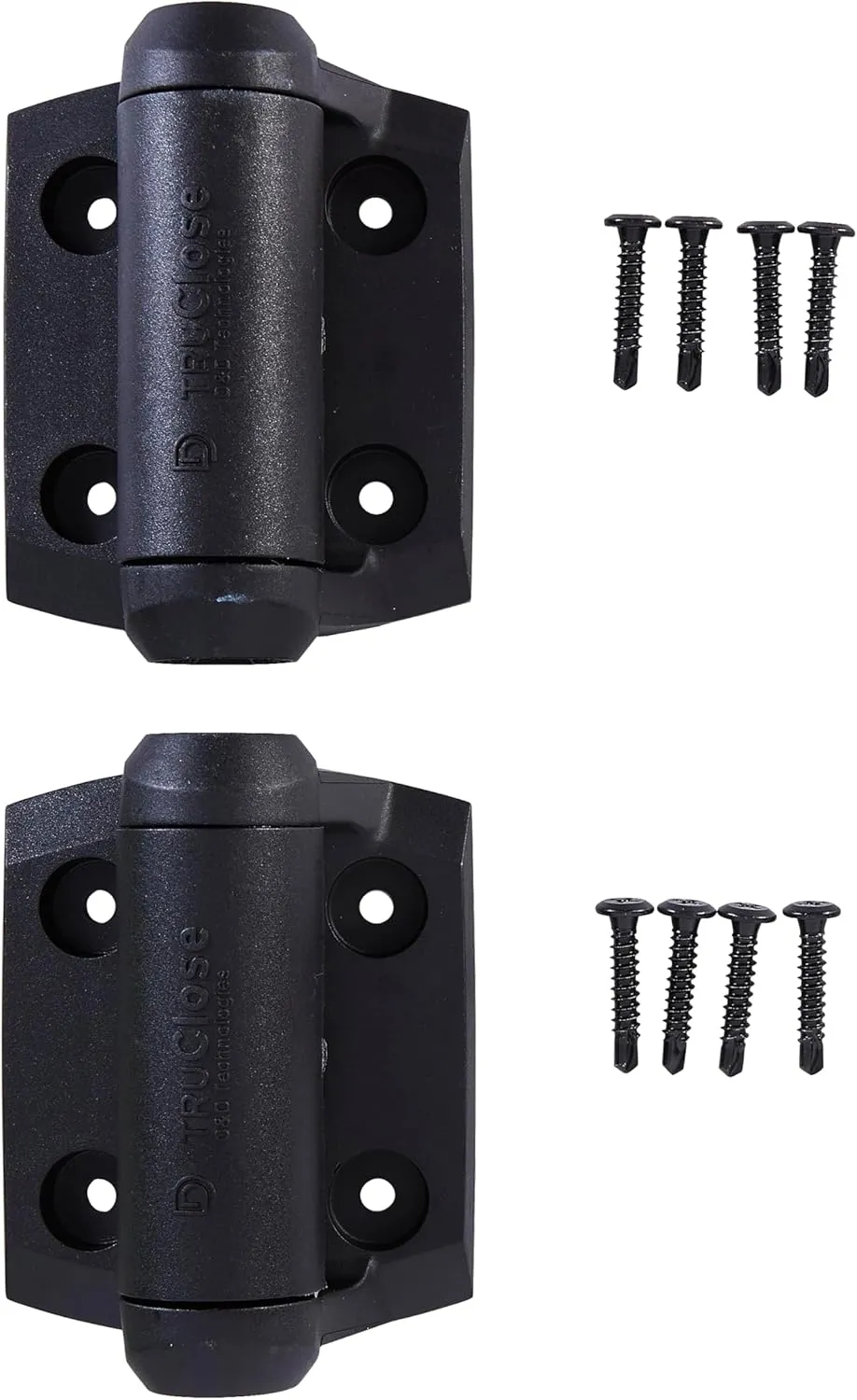 National Hardware N346-206 Truclose Narrow Spring Hinges Black Polymer 2 Pack, 3-13/16"x2-1/2"