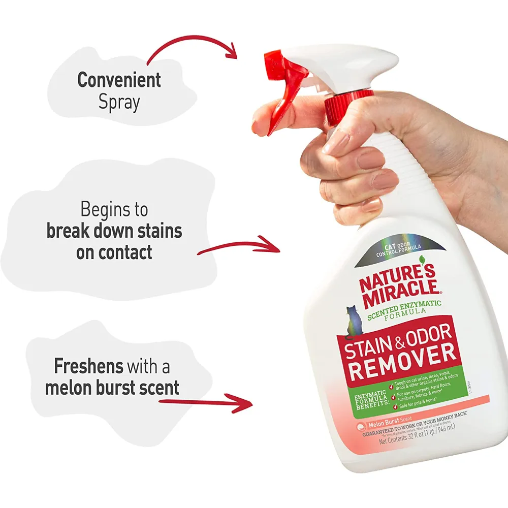 Nature’s Miracle Stain & Odor Remover for Cats (Melon Burst)