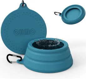 OHMO Spill Proof Collapsible Dog Water Bowl 24oz for Cars, No Splash Portable Bowls for Dog Travel, Pet Essentials for Road Trips, Cat Travel Accessories