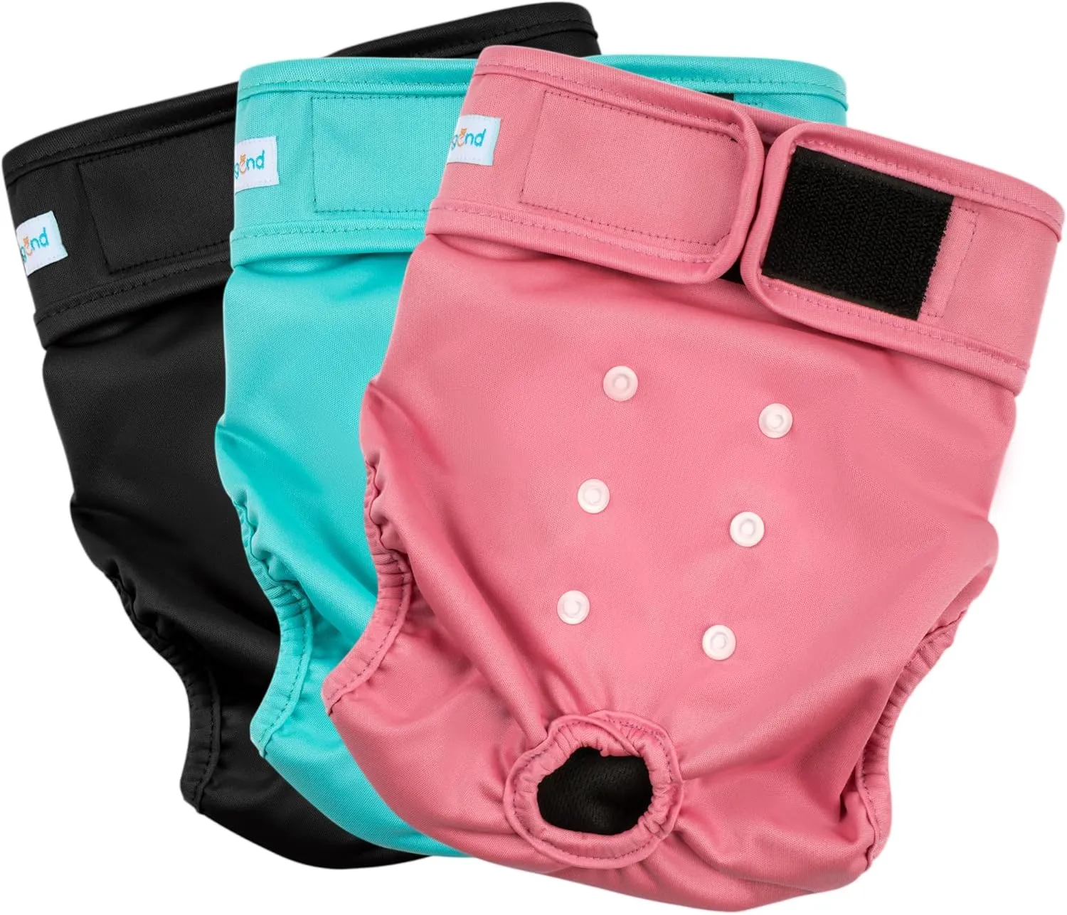 Paw Legend Washable Reusable Female Dog Period Diapers for Heat Doggie Puppy Diapers for Female Dogs (3 Pack,X-Small)