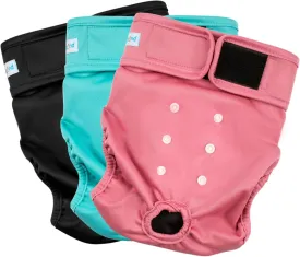 Paw Legend Washable Reusable Female Dog Period Diapers for Heat Doggie Puppy Diapers for Female Dogs (3 Pack,X-Small)