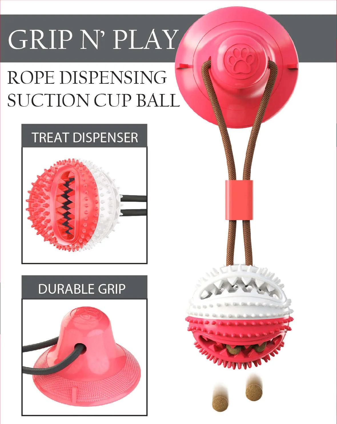 Pet Life 'Grip N' Play' Treat Dispenser Toy for Dogs