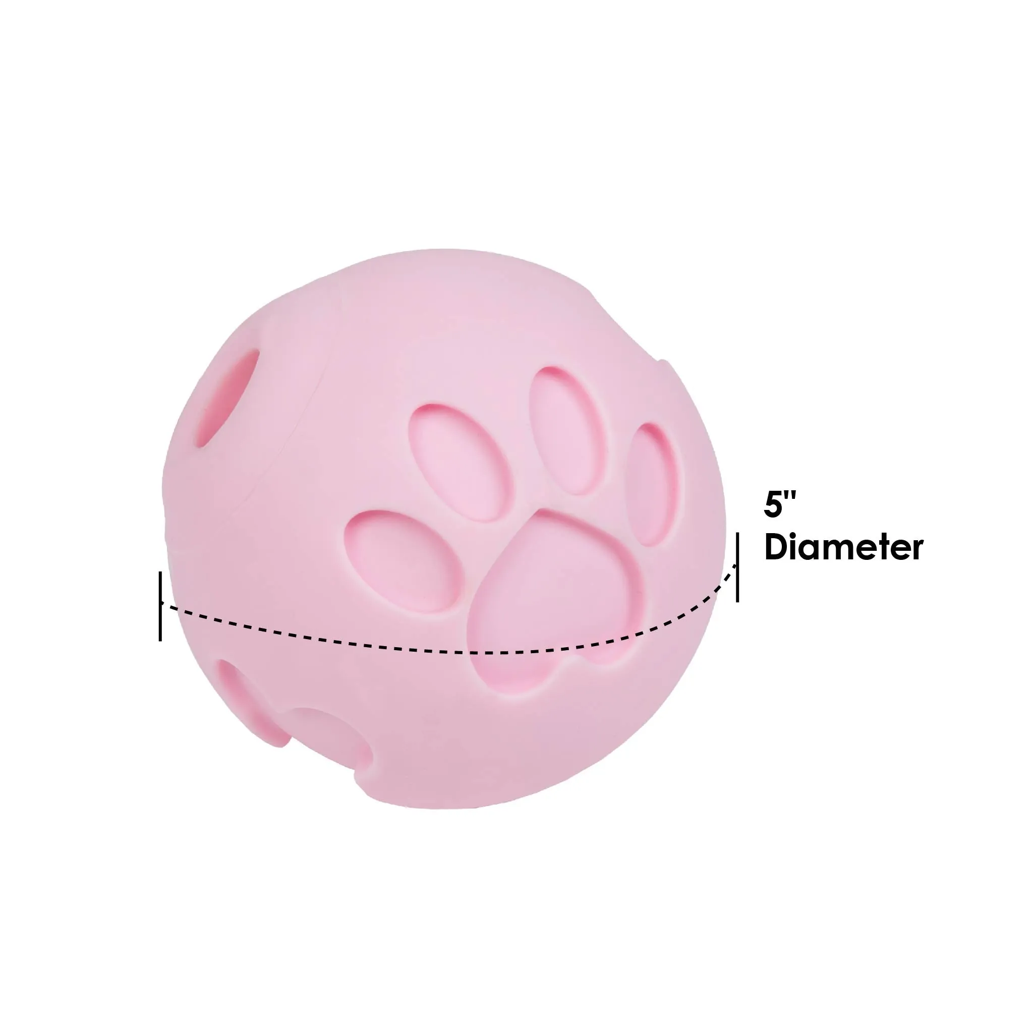 Pink Paw Me! Treat Ball Dispenser and Dog Toy: Engaging Design, Squishy Texture, Easy Rolling, Interactive Play, Keeps Pets Busy, Vanilla Scent, BPA-Free, FDA Approved for Dogs/Cats/Pets