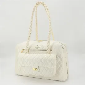 Porsha Dog Carrier: Cream