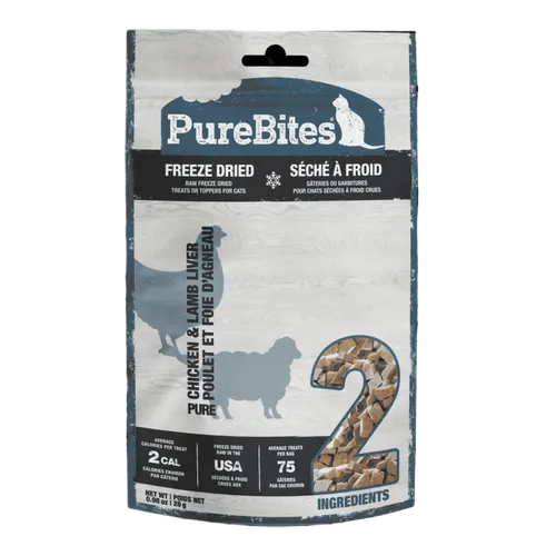 Pure Bites Freeze Dried Cat Treats- Chicken & Lamb 28GS