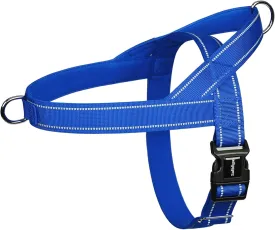 rabbitgoo Dog Harness No Pull, Quick Fit for Large Dogs with Soft Padded Handle, Chest Adjustable Reflective Pet Vest, No Choke Escape Proof for Walking Training, Blue XL