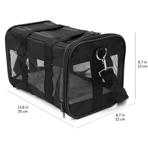 Soft-Sided Mesh Pet Travel Carrier