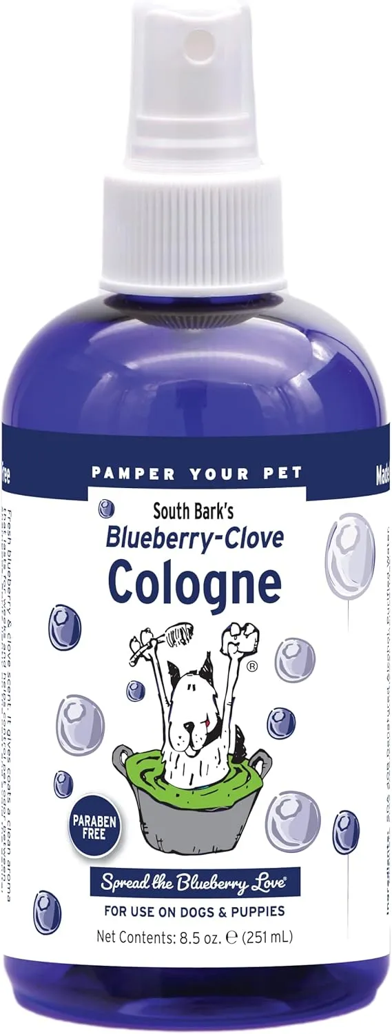 South Bark's Blueberry Clove Dog Cologne | Dog Perfume Long Lasting | Deodorizing Spray