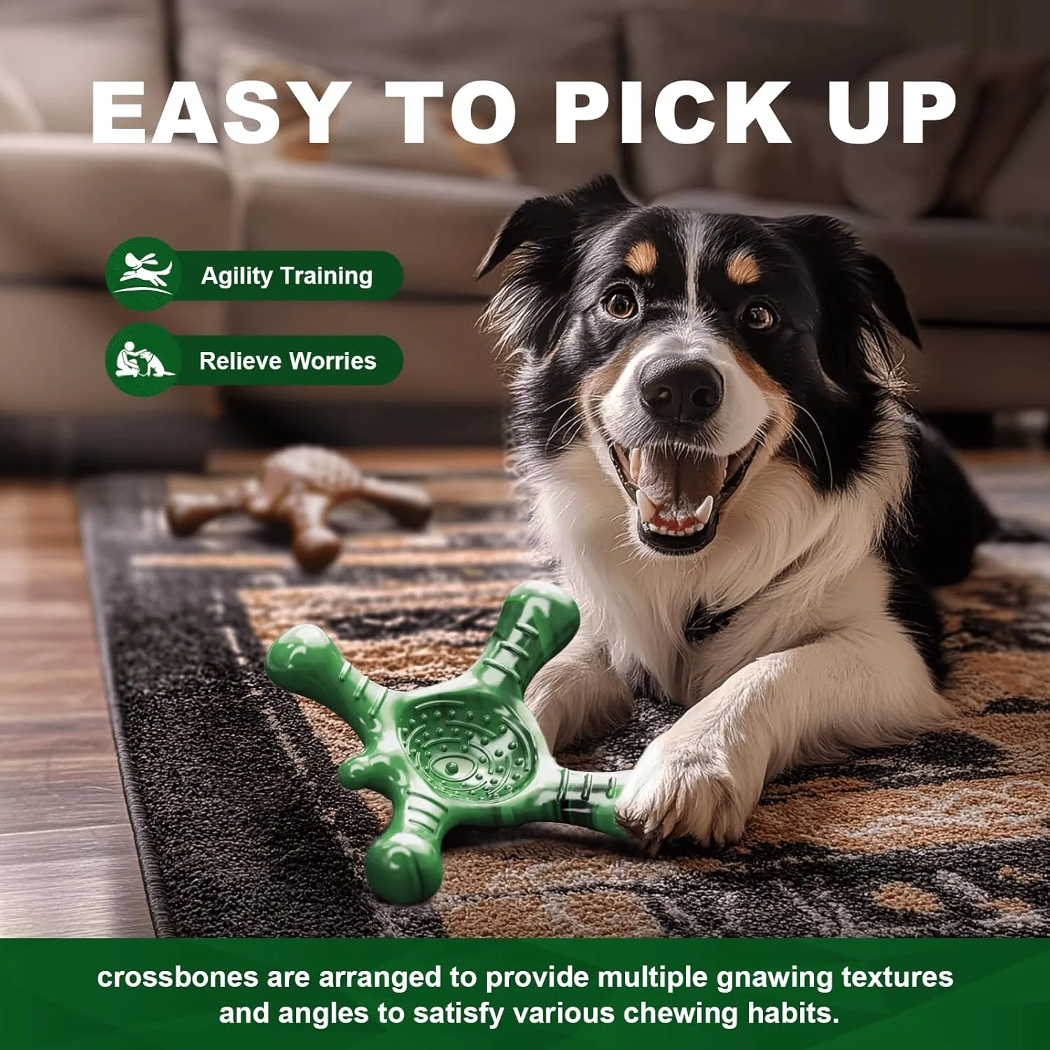 Tough Dog Chew Toy for Aggressive Chewers  Durable Bacon Flavored Nylon Bone for Large Dogs, Fillable Dental Toy for Teething, Indoor Chewing & Crate Training, Boredom Relief Gift