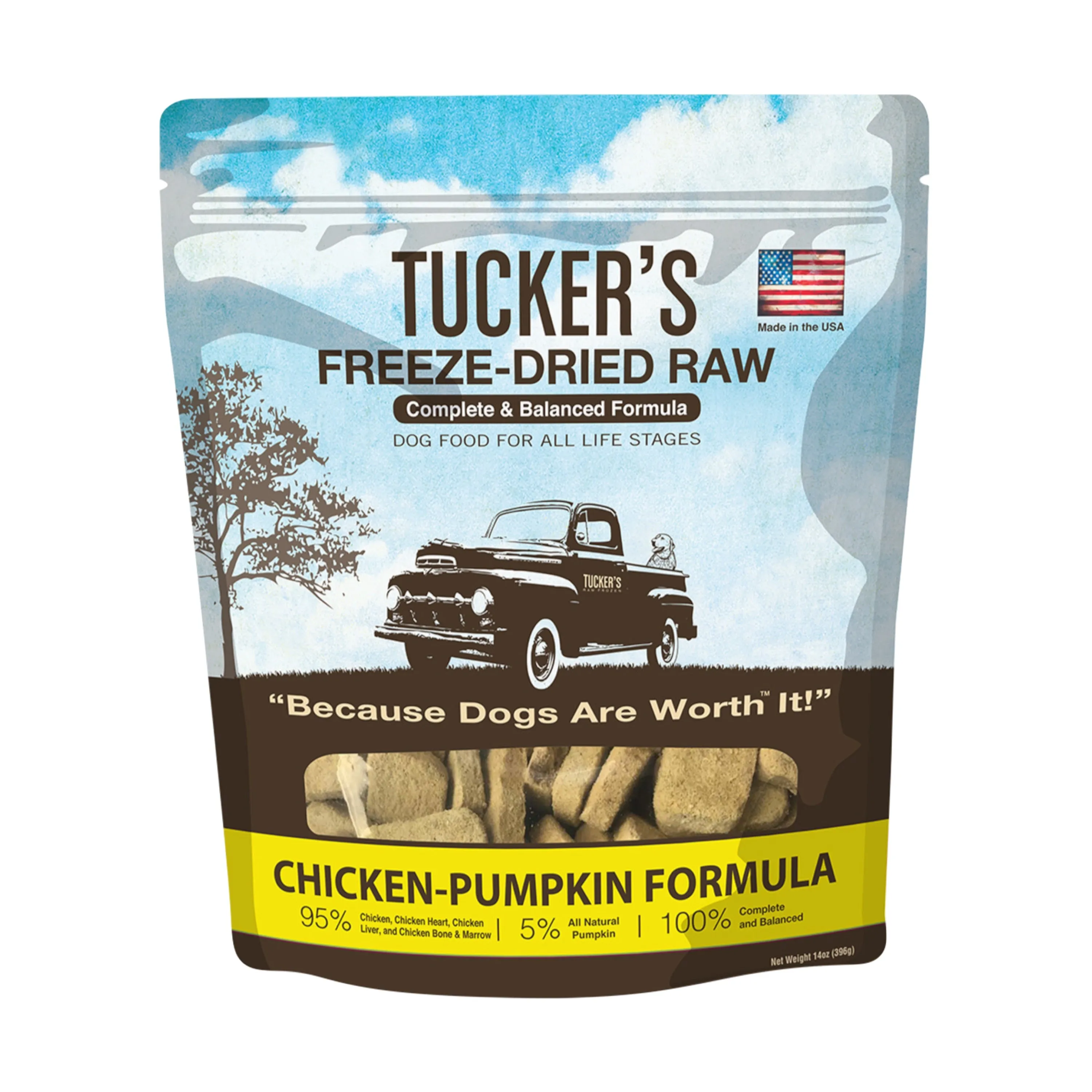 Tucker's Freeze-Dried Chicken Pumpkin Recipe Dog Food 14oz