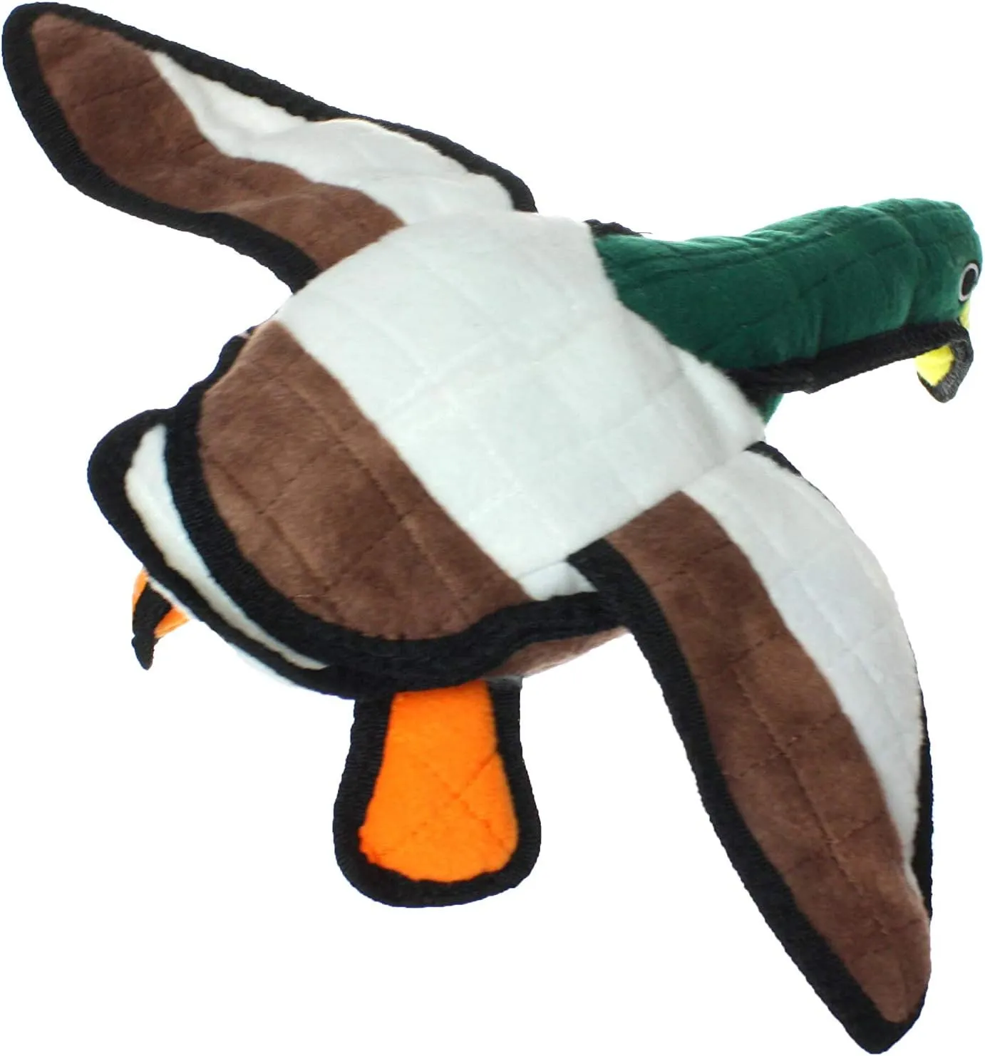 TUFFY - World's Tuffest Soft Dog Toy - Barnyard Duck - Squeakers - Multiple Layers. Made Durable, Strong & Tough. Interactive Play (Tug, Toss & Fetch). Machine Washable & Floats. (Regular 2 Pack)